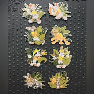 Disney Jungle Explorer Enamel Pin Set - Green, Yellow, Orange